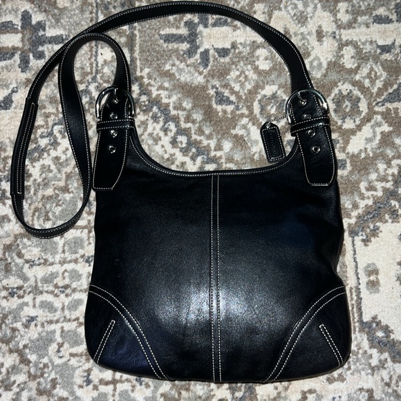 Coach Handbags - Vintage Coach Soho Legacy Slim Hippie 9549 black Leather